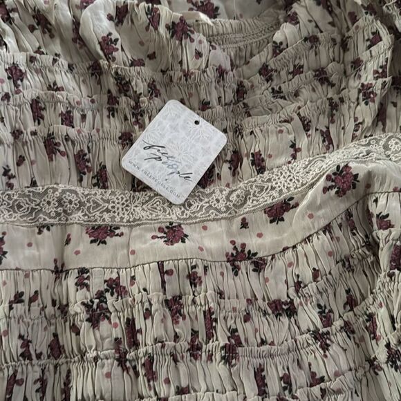 Free People Bali Juniper Dress Ditsy Floral Neutral - Picture 5 of 5